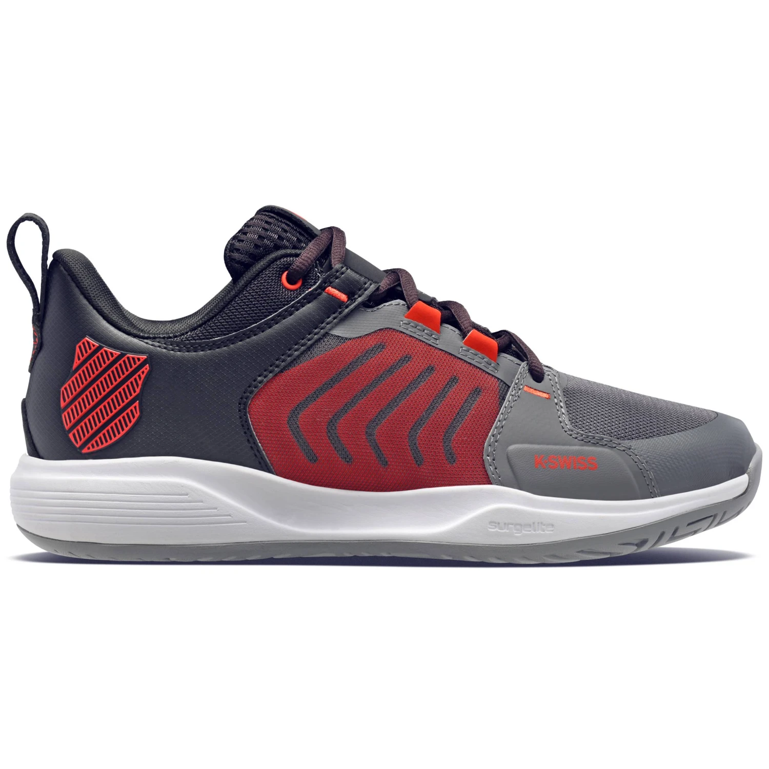 K-Swiss Ultrashot Team Men's Tennis Shoe (Grey/Black/Orange) 1 K-Swiss Ultrashot Team Men's Tennis Shoe (Grey/Black/Orange)