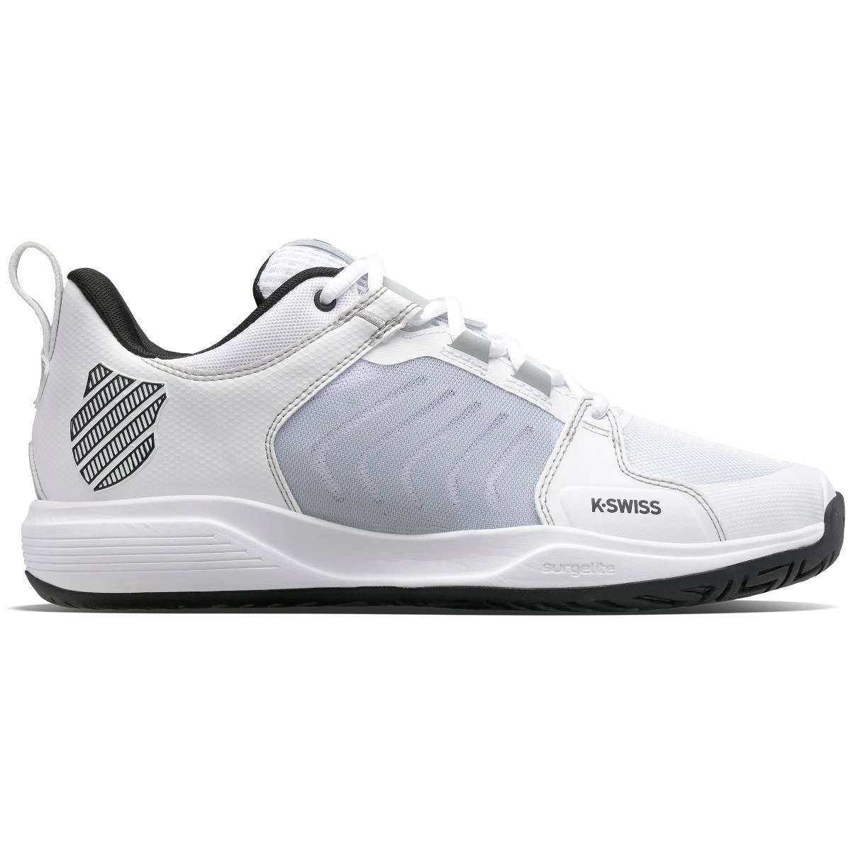 K-Swiss Ultrashot Team Men's Tennis Shoe (White/Black) 1 K-Swiss Ultrashot Team Men's Tennis Shoe (White/Black)