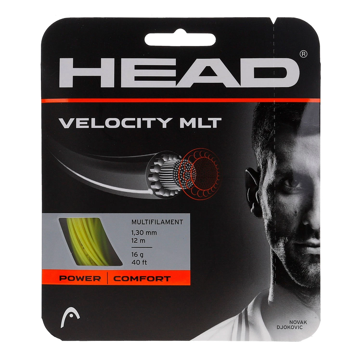 Head Velocity MLT 16/1.30 Tennis String (Yellow) 1 Head Velocity MLT 16/1.30 Tennis String (Yellow)