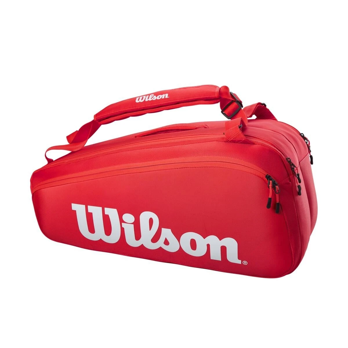 Wilson Super Tour 9 Pack Racquet Bag (Red) 1 Wilson Super Tour 9 Pack Racquet Bag (Red)