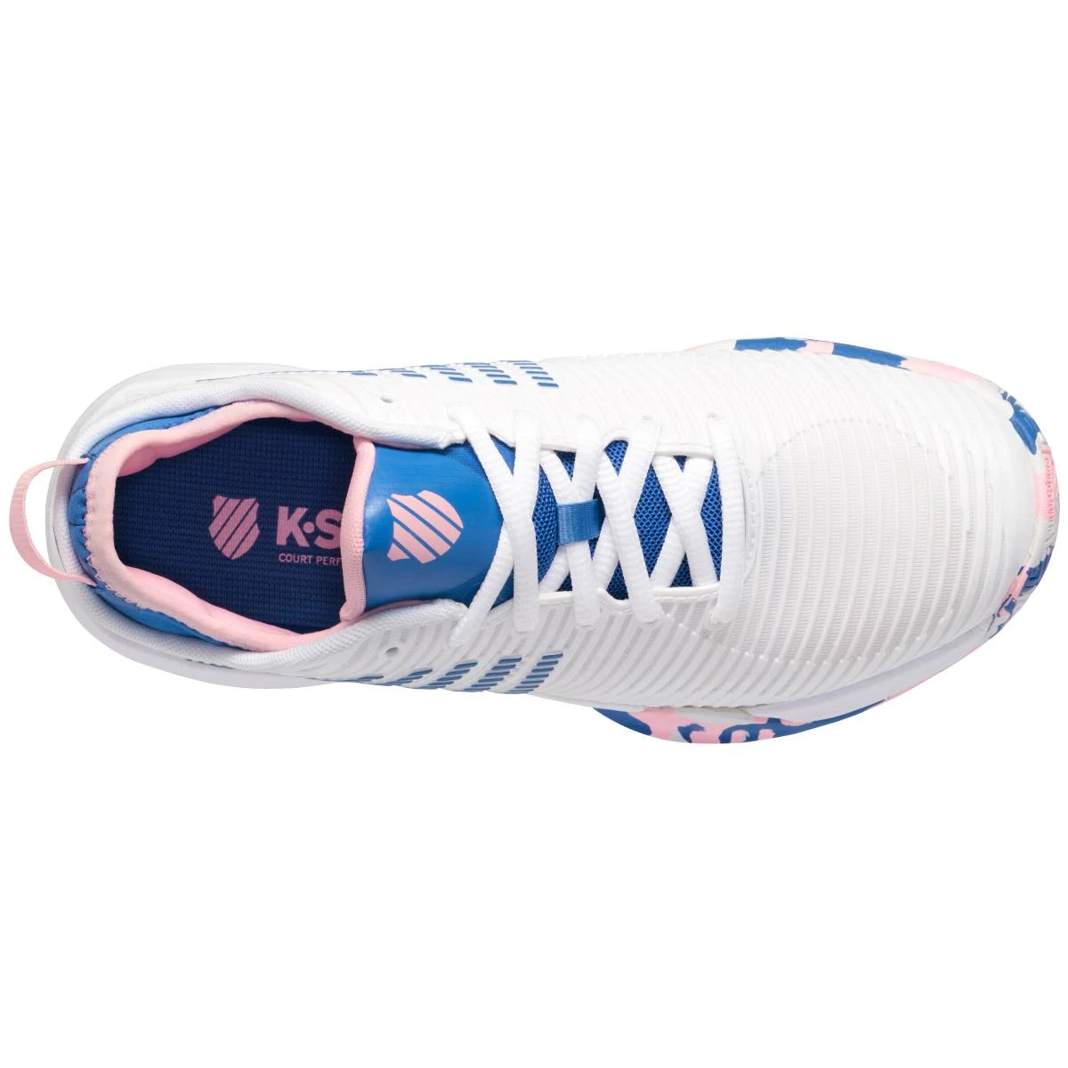 K-Swiss Hypercourt Supreme Women's Tennis Shoe (White/Star Sapphire/Orchid Pink) 4 K-Swiss Hypercourt Supreme Women's Tennis Shoe (White/Star Sapphire/Orchid Pink) - Image 4