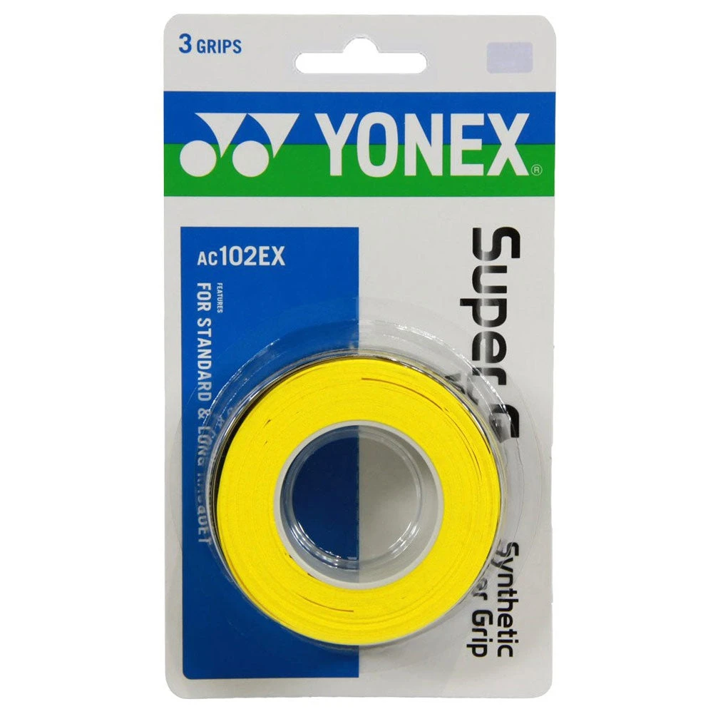 Yonex Super Grap Overgrip 3 Pack (Yellow) 1 Yonex Super Grap Overgrip 3 Pack (Yellow)