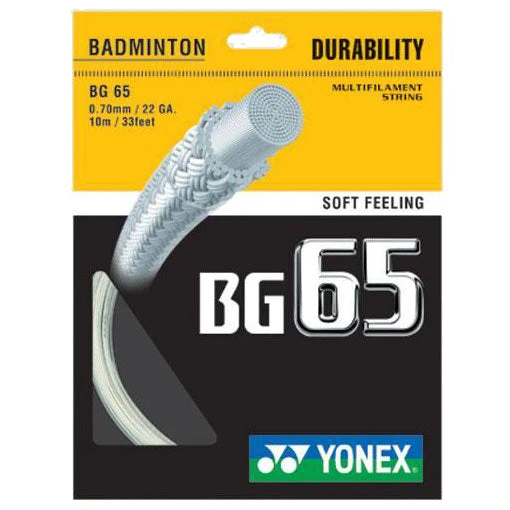 Yonex BG 65 Badminton String (White) 1 Yonex BG 65 Badminton String (White)