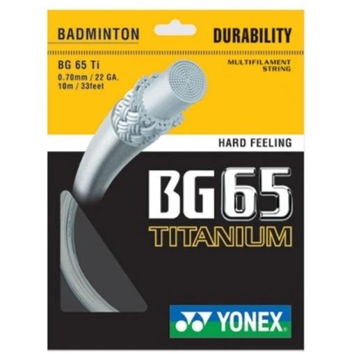 Yonex BG 65Ti Badminton String (White) 1 Yonex BG 65Ti Badminton String (White)