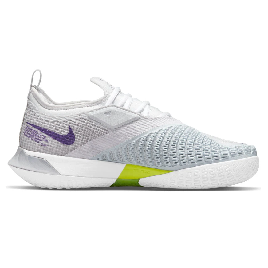 Nike React Vapor NXT Women's Tennis Shoe (Light Grey/Purple/Fuchsia) 3 Nike React Vapor NXT Women's Tennis Shoe (Light Grey/Purple/Fuchsia) - Image 3