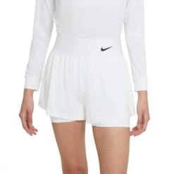 Nike Women's Dri-FIT Advantage Shorts (White/Black)