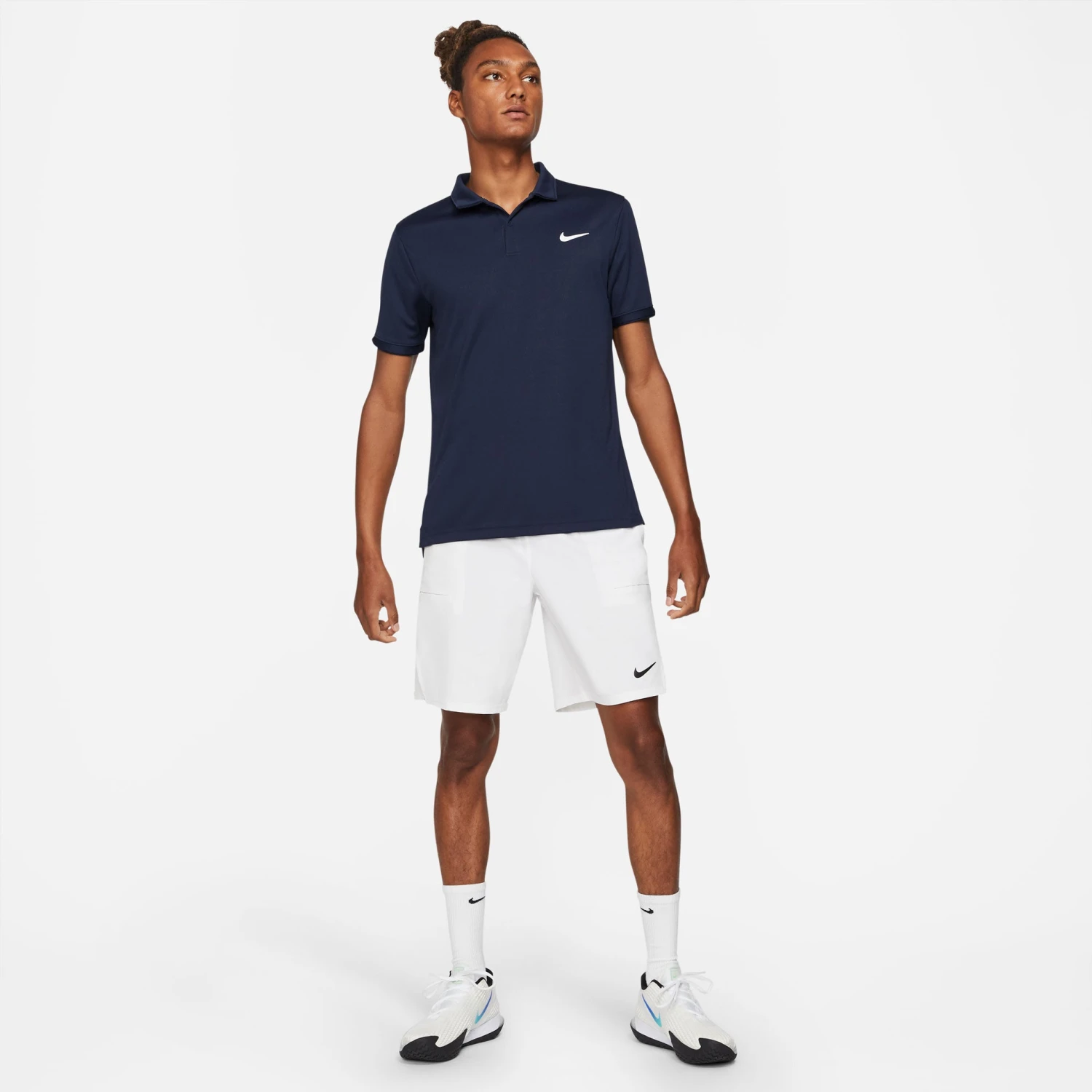 Nike Men's Dri-FIT Victory Polo (Obsidian/White) 2 Nike Men's Dri-FIT Victory Polo (Obsidian/White) - Image 2