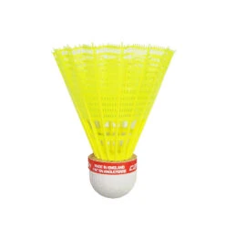 Carlton F2 Nylon Badminton Shuttlecocks (Yellow) (Red Cap) -Head Store Carlton F2 Badminton Shuttle Yellow Red Cap Single
