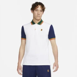 Nike Men's Dri-FIT Slim-Fit NYC Slam Polo (White/Binary Blue)