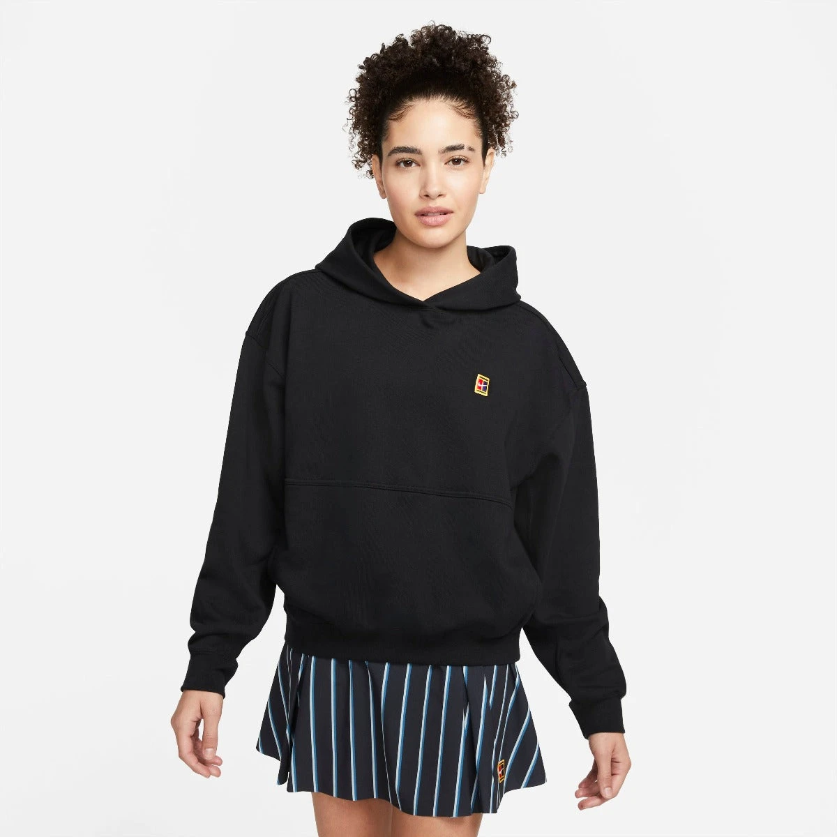 Nike Women's Fleece Heritage Tennis Hoodie (Black) 1 Nike Women's Fleece Heritage Tennis Hoodie (Black)