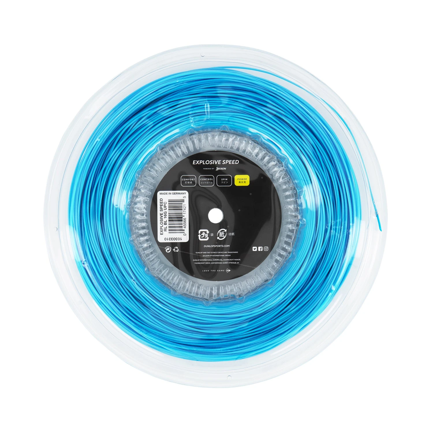 Dunlop Explosive Speed 16/1.30 Tennis String Reel (Blue) 2 Dunlop Explosive Speed 16/1.30 Tennis String Reel (Blue) - Image 2