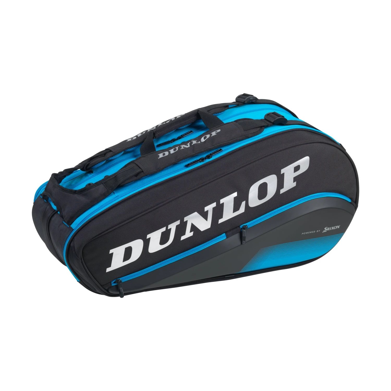 Dunlop FX Performance Thermo 8 Pack Racquet Bag (Black/Blue) 1 Dunlop FX Performance Thermo 8 Pack Racquet Bag (Black/Blue)