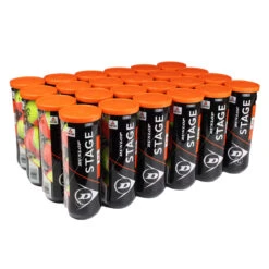 Dunlop Stage 2 Orange Junior Tennis Balls – 24 Can Case