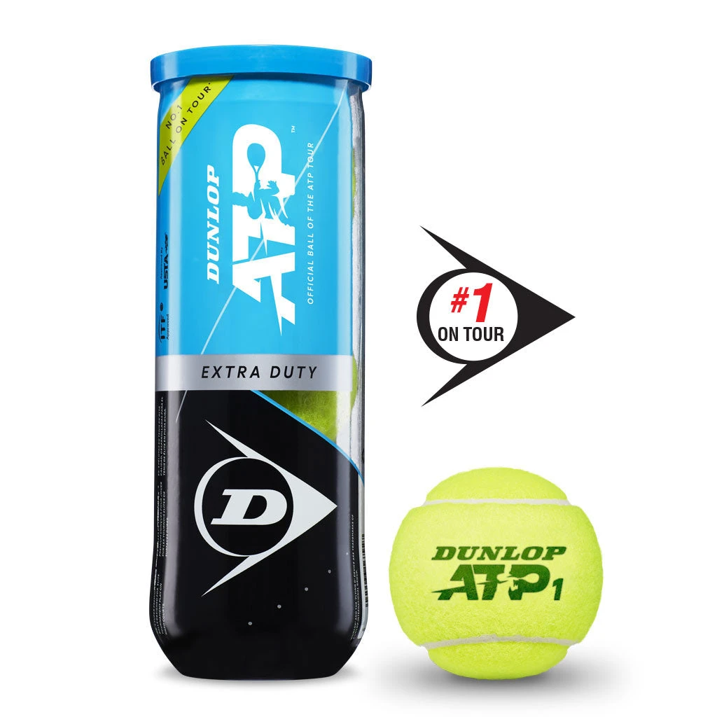 Dunlop ATP Extra Duty Tennis Balls 1 Dunlop ATP Extra Duty Tennis Balls