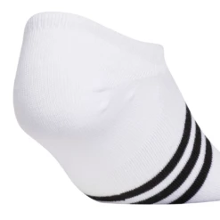 Adidas Women's Superlite 3 Stripe No-Show Socks (Black/Grey/White) -Head Store EW9821 HDW photo detail 1 white