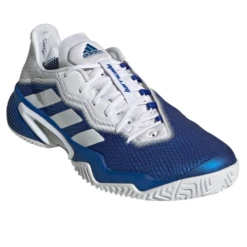 Adidas Barricade Men's Tennis Shoe (Royal Blue/Cloud White/Silver Metallic) -Head Store FZ3936 FTW photo front lateral top white