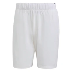 Adidas Men's Club Stretch Woven 7-Inch Shorts (White/Black) -Head Store GH7222 APP photo front white 4c01d8c0 598b 4602 b9ea e1bbc337a107