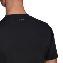 Adidas Men's 3 Stripes Club Top (Black) 10 Adidas Men's 3 Stripes Club Top (Black) -Head Store GL5403 APP on model detail 2 white