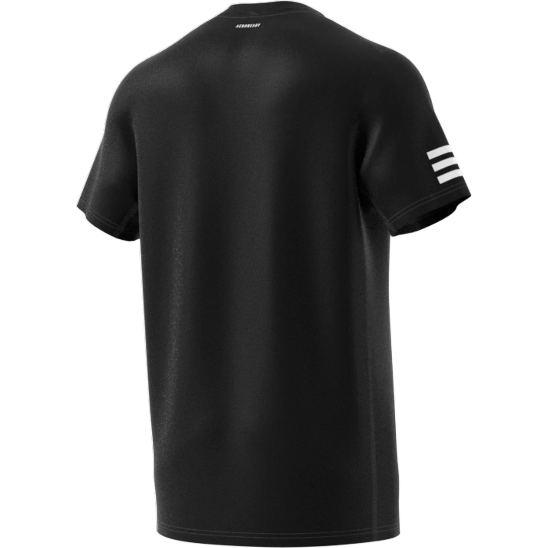 Adidas Men's 3 Stripes Club Top (Black) 7 Adidas Men's 3 Stripes Club Top (Black) - Image 7