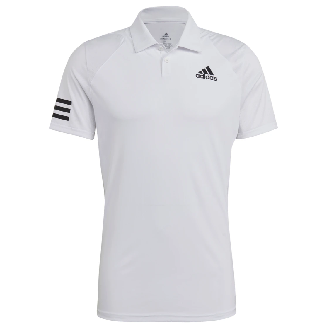 Adidas Men's Club 3 Stripes Polo (White/Black) 7 Adidas Men's Club 3 Stripes Polo (White/Black) - Image 7