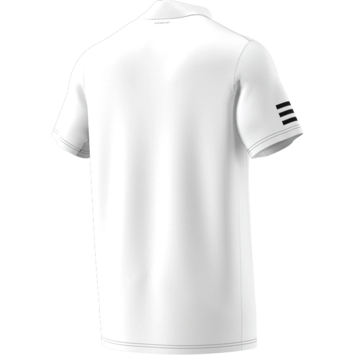 Adidas Men's Club 3 Stripes Polo (White/Black) 9 Adidas Men's Club 3 Stripes Polo (White/Black) - Image 9