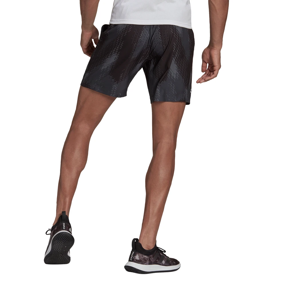 Adidas Men's Primeblue Printed 7 Inch Shorts (Grey Five/Black) 2 Adidas Men's Primeblue Printed 7 Inch Shorts (Grey Five/Black) - Image 2
