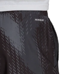 Adidas Men's Primeblue Printed 7 Inch Shorts (Grey Five/Black) 14 Adidas Men's Primeblue Printed 7 Inch Shorts (Grey Five/Black) -Head Store GS4938 APP on model detail 3 white