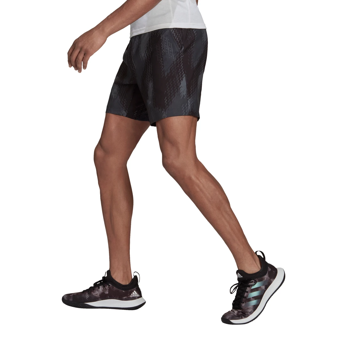 Adidas Men's Primeblue Printed 7 Inch Shorts (Grey Five/Black) 7 Adidas Men's Primeblue Printed 7 Inch Shorts (Grey Five/Black) - Image 7