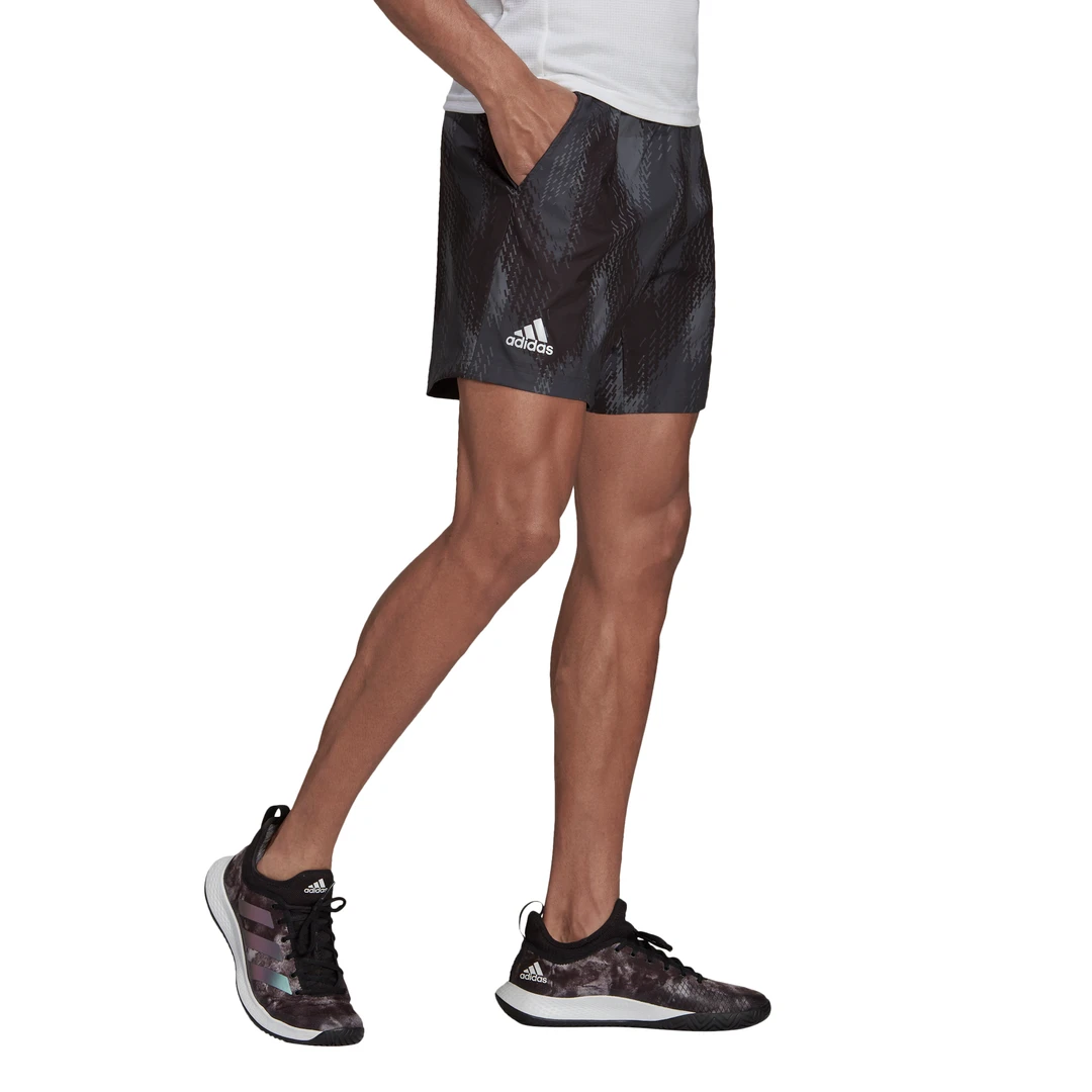 Adidas Men's Primeblue Printed 7 Inch Shorts (Grey Five/Black) 6 Adidas Men's Primeblue Printed 7 Inch Shorts (Grey Five/Black) - Image 6