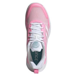 Adidas Defiant Speed Women's Tennis Shoe (Pink/White) -Head Store GV9529 3 FOOTWEAR Photography TopPortraitView transparent