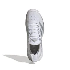 Adidas Adizero Ubersonic 4 Women's Tennis Shoe (White/Silver/Grey) -Head Store GW2513 3 FOOTWEAR Photography TopPortraitView white