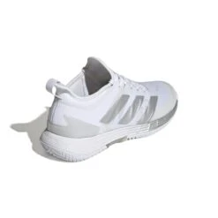 Adidas Adizero Ubersonic 4 Women's Tennis Shoe (White/Silver/Grey) -Head Store GW2513 7 FOOTWEAR Photography BackLateralTopView white