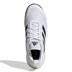Adidas CourtFlash Men's Tennis Shoe (White/Black) -Head Store GW2518 3 FOOTWEAR Photography TopPortraitView white