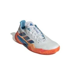 Adidas Barricade Men's Tennis Shoe (Blue/White/Orange) -Head Store GW2963 6 FOOTWEAR Photography FrontLateralTopView white