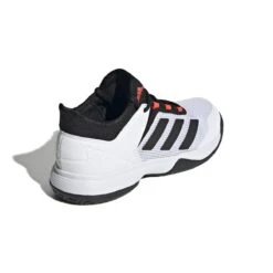 Adidas Ubersonic 4 Junior Tennis Shoe (White/Black/Red) -Head Store GW2997 7 FOOTWEAR Photography BackLateralTopView white