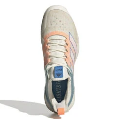 Adidas Adizero Ubersonic 4 Parley Men's Tennis Shoes (White/Beam Orange) -Head Store GX9623 3 FOOTWEAR Photography TopPortraitView white