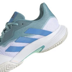 Adidas CourtJam Control Men's Tennis Shoe (Mint/Blue/White) -Head Store GY4002 9 FOOTWEAR Photography DetailView2 white