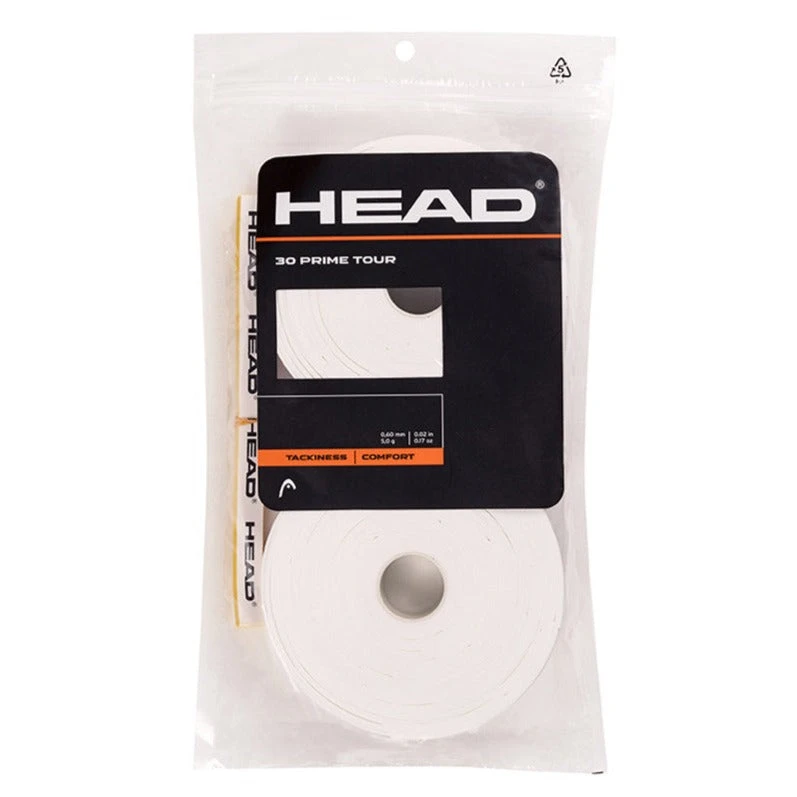 Head Prime Tour Overgrip 30 Pack (White) 1 Head Prime Tour Overgrip 30 Pack (White)