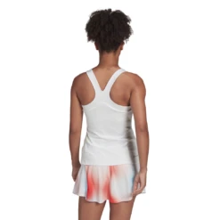Adidas Women's Tennis Y-Tank Top (White) 10 Adidas Women's Tennis Y-Tank Top (White) -Head Store HF0842 APP on model back white