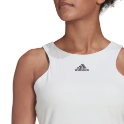 Adidas Women's Tennis Y-Tank Top (White) 12 Adidas Women's Tennis Y-Tank Top (White) -Head Store HF0842 APP on model detail 1 white