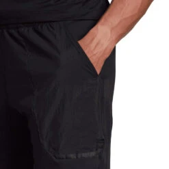 Adidas Men's US Series Two-In-One 7-inch Shorts (Black) -Head Store HH9474 9 APPAREL OnModel DetailView3 transparent