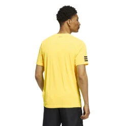 Adidas Men's Club 3 Stripes Top (Yellow) 8 Adidas Men's Club 3 Stripes Top (Yellow) -Head Store HN3903 5 APPAREL OnModel BackView white