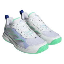 Adidas AvaFlash Women's Tennis Shoe (White/Blue) -Head Store HP5272 6 FOOTWEAR Photography FrontLateralTopView transparent 1