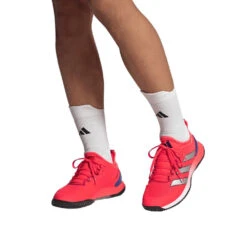 Adidas Adizero Ubersonic 4 Men's Tennis Shoe (Red) -Head Store HQ8379 10 FOOTWEAR OnModel FrontView transparent