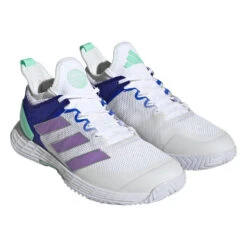 Adidas Adizero Ubersonic 4 Women's Tennis Shoe (White) -Head Store HQ8390 6 FOOTWEAR Photography FrontLateralTopView transparent