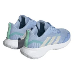 Adidas CourtJam Control Women's Tennis Shoe (Blue/White) 9 Adidas CourtJam Control Women's Tennis Shoe (Blue/White) -Head Store HQ8471 7 FOOTWEAR Photography BackLateralTopView transparent