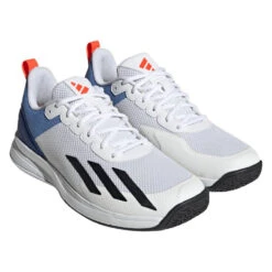 Adidas Courtflash Speed Men's Tennis Shoe (White/Black) -Head Store HQ8481 6 FOOTWEAR Photography FrontLateralTopView transparent