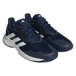 Adidas CourtJam Control Men's Tennis Shoe (Navy/White) -Head Store HQ8808 6 FOOTWEAR Photography FrontLateralTopView transparent