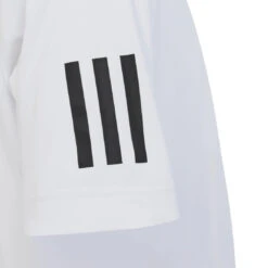 Adidas Boy's 3 Stripe Club Top (White) -Head Store HR4287 4 APPAREL Photography DetailView1 transparent
