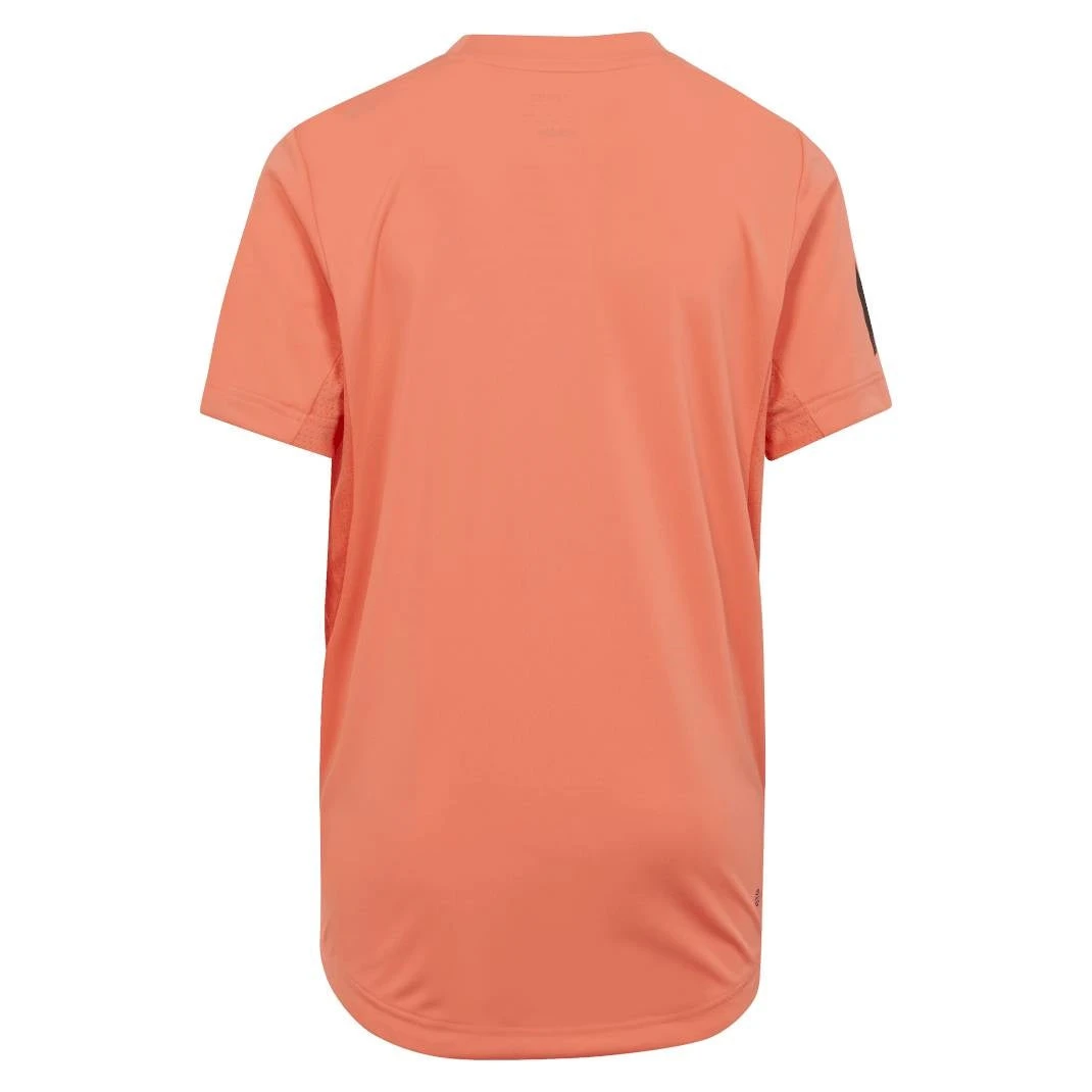 Adidas Boy's 3 Stripe Club Top (Orange) 2 Adidas Boy's 3 Stripe Club Top (Orange) - Image 2